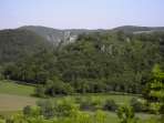 Blick von der Streitburg zur Ruine Neideck