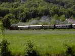Zug der Dampfbahn Fränkische Schweiz