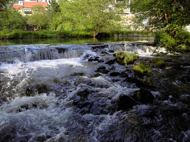 Muggendorf: Das Wiesent-Wehr bei Muggendorf (Bild 30003)