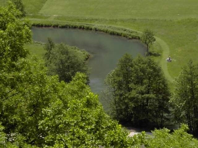 Muggendorf: Blick vom Pavillon auf die Wiesent (Bild 30004)