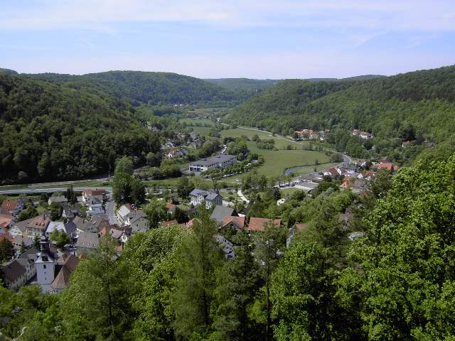 Muggendorf: Blick vom Pavillon ins Wiesenttal (Bild 30005)