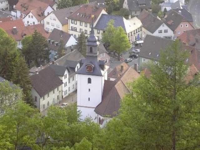 Muggendorf: Blick vom Pavillon auf die Ortsmitte (Bild 30007)