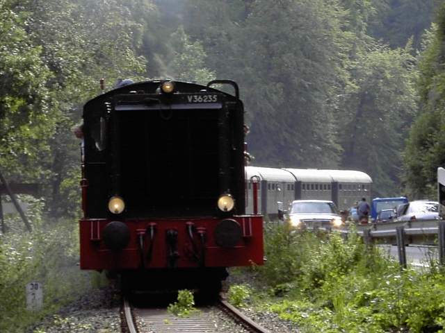 von der Sachsen- zur Stempfermhle: Diesellok der DFS kurz vor Behringersmhle (Bild 63031)