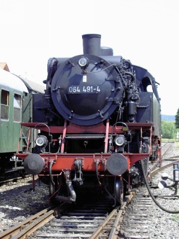 Dampfbahn Fränkische Schweiz: Dampflok 64491 im Bahnhof von Ebermannstadt (Bild 71003)