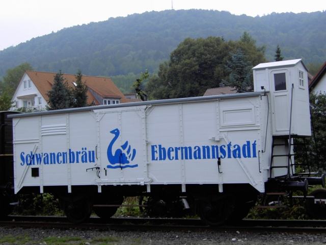 Dampfbahn Frnkische Schweiz: Gterwagen mit Bremserhuschen (Bild 71022)