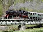 Dampflok 64491 auf der Hindenburg-Brcke