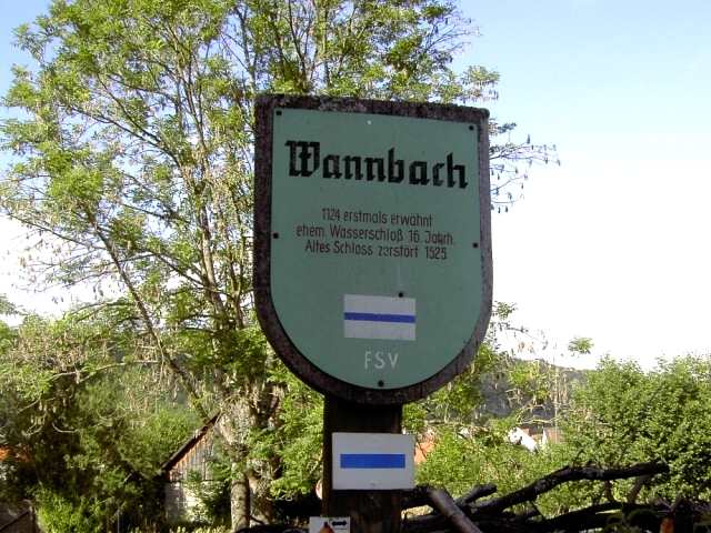 Wandern an der Trubach: Wannbach - Schild des Frnkische Schweiz - Vereins (Bild 81034)