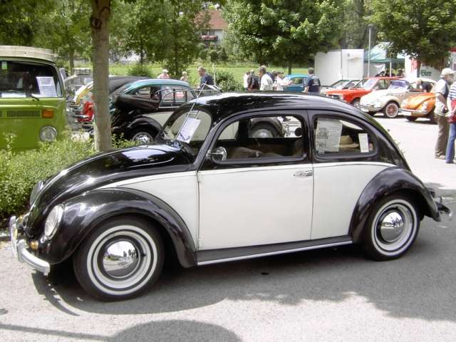 Oldtimer-Treffen Heiligenstadt 2008: VW Käfer Baujahr 1949 mit Brezelfenster, 24,5 PS