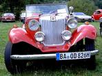 MG TD Replika, Nachbau 1966 auf Kferbasis, 40 PS Heckmotor