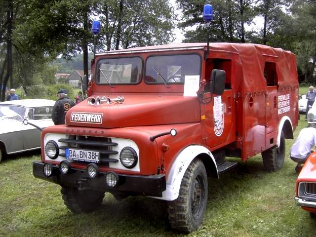 Rheinstahl Hanomag AL 28 A-QKW II, seit 1980 Mannschaftswagen der FFW Mistendorf (bis 2004 im Dienst)