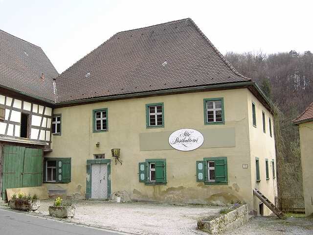 Wanderung an der Aufse: Die "Alte Posthalterei" in Aufse (zur Zeit leerstehend, Bild 84047)
